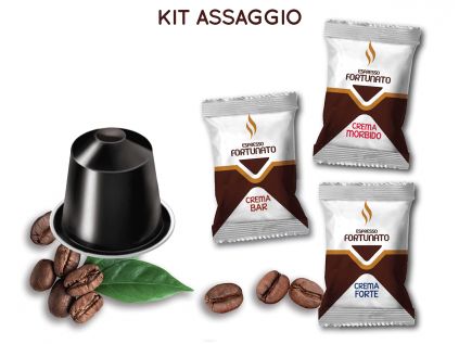 Kit assaggio 30 capsule espresso fortunato compatibili nespresso